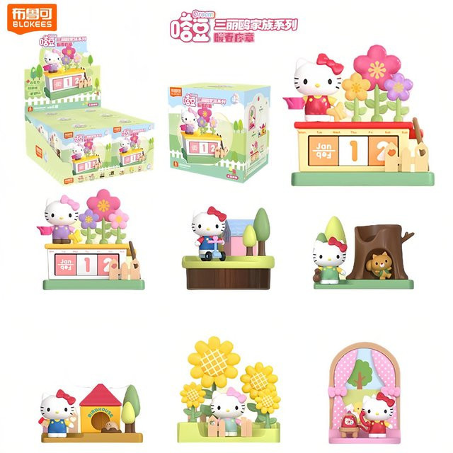 Blokees Sanrio Hello Kitty Warm Spring Preface Series, Blind Box, Puzzle Modell Spielzeug - Bild 1