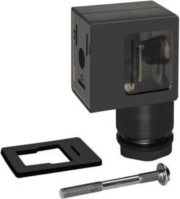 Riegler Gerätestecker in Schwarz, Bauform B, 22 mm - Bild 1