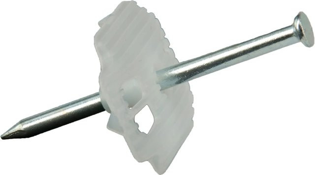 Don Quichotte Nagelscheiben aus Metall galvanisiert mit Nägeln, Durchmesser: 3,3 mm, Scheibendurchmesser: 60 mm, Nagelgröße: 27 mm bis 34 mm, 100 Stück - Bild 1