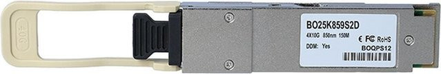 Juniper Kompatibler BlueOptics BO25K859S2D QSFP Transceiver, 40GBASE-SR4, MPO/MTP, Multimode Fiber, 4x850nm, 150m, Farbe: Silber - Bild 1