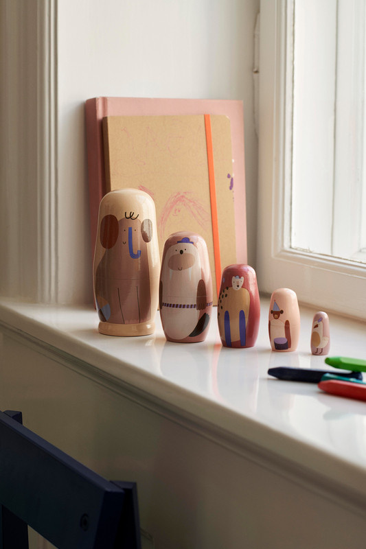 Ferm Living Critter Schachtelpuppen Multi in Multicolor aus Holz - Bild 2