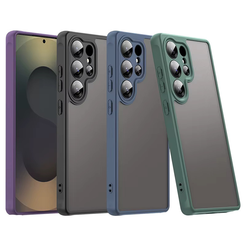 ARMOR stoßfeste matte Schutzhülle für Samsung Galaxy S24 FE, S24 Plus, S24 Ultra und S25 Edge in Schwarz - Bild 2