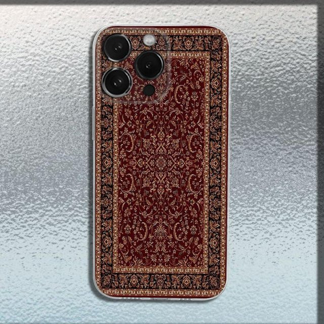 Handyhülle mit persischem Blumenmuster von mart35 für iPhone 11 bis iPhone 16, Transparent Grau - Bild 1