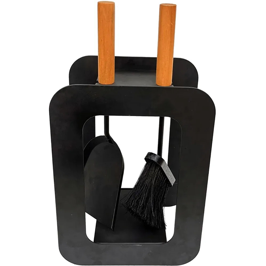 Firefix Kaminbesteck aus Stahl, 3-teilig, Schwarz, B/T/H: 22,5 x 15 x 40 cm - Bild 2