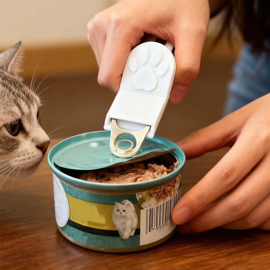QCQHDU Futter-Dosenöffner mit ergonomischem Griff in Lila für Hundefutter und Katzenfutter - Bild 1