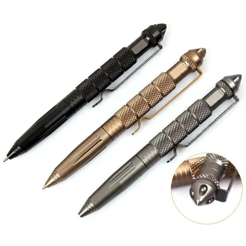 Multifunktionaler taktischer Stift aus Aluminium und Stahl mit Glasbrecher als Überlebenswerkzeug und Selbstverteidigungsstift - Bild 2