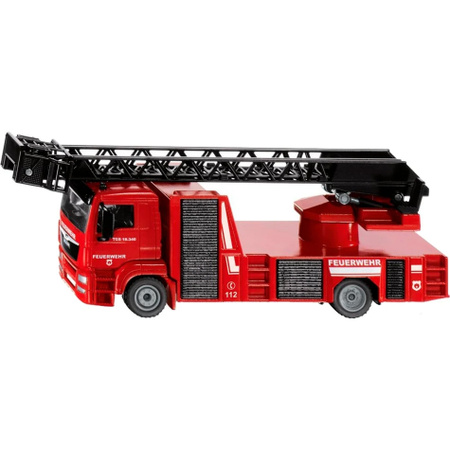 SIKU Feuerwehr Drehleiter SUPER MAN Modellfahrzeug in Rot