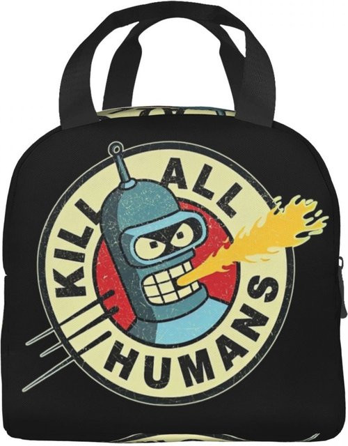 Fancy Style Studio Futurama Cartoon Lunchtasche Thermokühlbox Schwarz - Bild 1