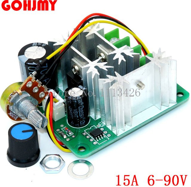 GOHJMY PWM DC-Motordrehzahlregler für 6–90 V Hochleistungs-Antriebsmodul 10 A/15 A/20 A - Bild 1