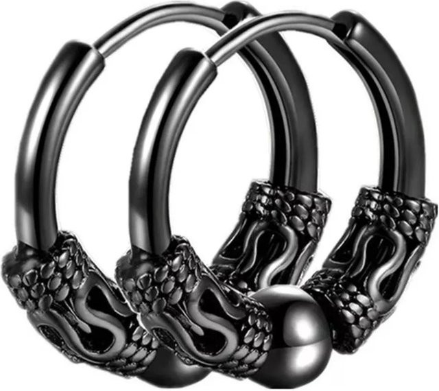 Huggie Creolen Edelstahl, grau, Unisex - Bild 1
