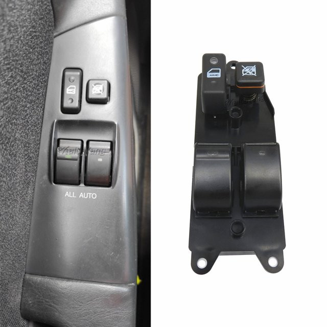 Malcayang Hauptschalter für elektrische Fensterheber links, Farbe: Schwarz, passend für Toyota Corolla Verso 2002–2007, Teilenummer: 84820-0F040 - Bild 1