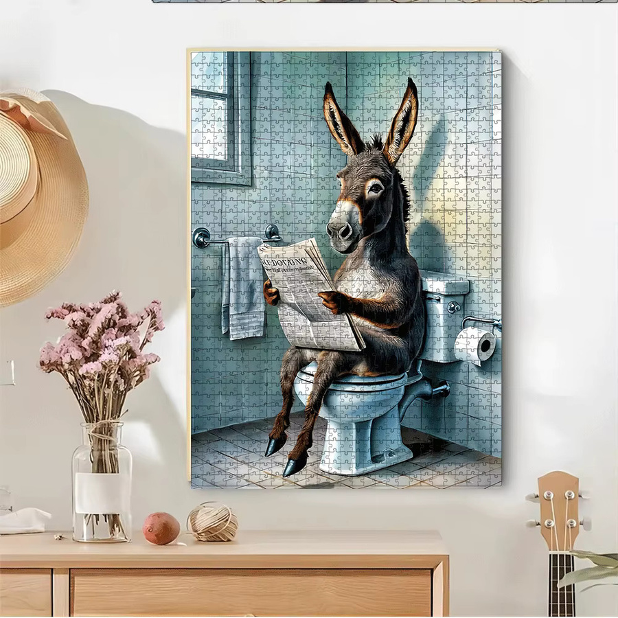 AZNM Esel- und Toilettenpuzzle, 1000 Teile - Bild 2