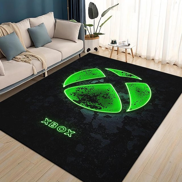 Karpetti Xbox Gaming Teppich mit Kinder Motiv, Schwarz, B/T: 90 x 60 cm - Bild 1