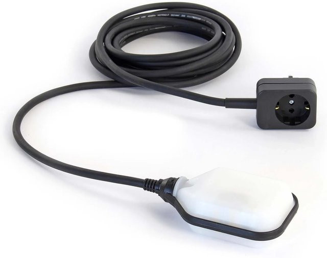 Wiltec Xpotool Schwimmerschalter für Teiche mit 5m Kabel in Schwarz-Weiß - Bild 1