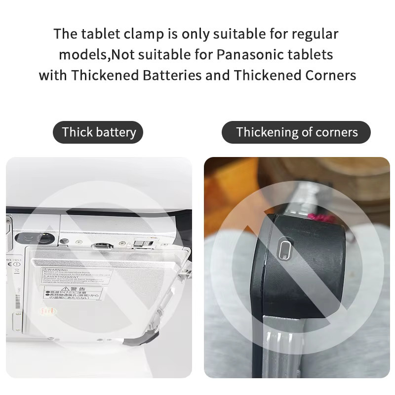 VINmounts Tablet-Halterung für Panasonic FZ-G1 in Schwarz, verstellbare Halterung mit Maßen 320 x 200 x 25 mm - Bild 4