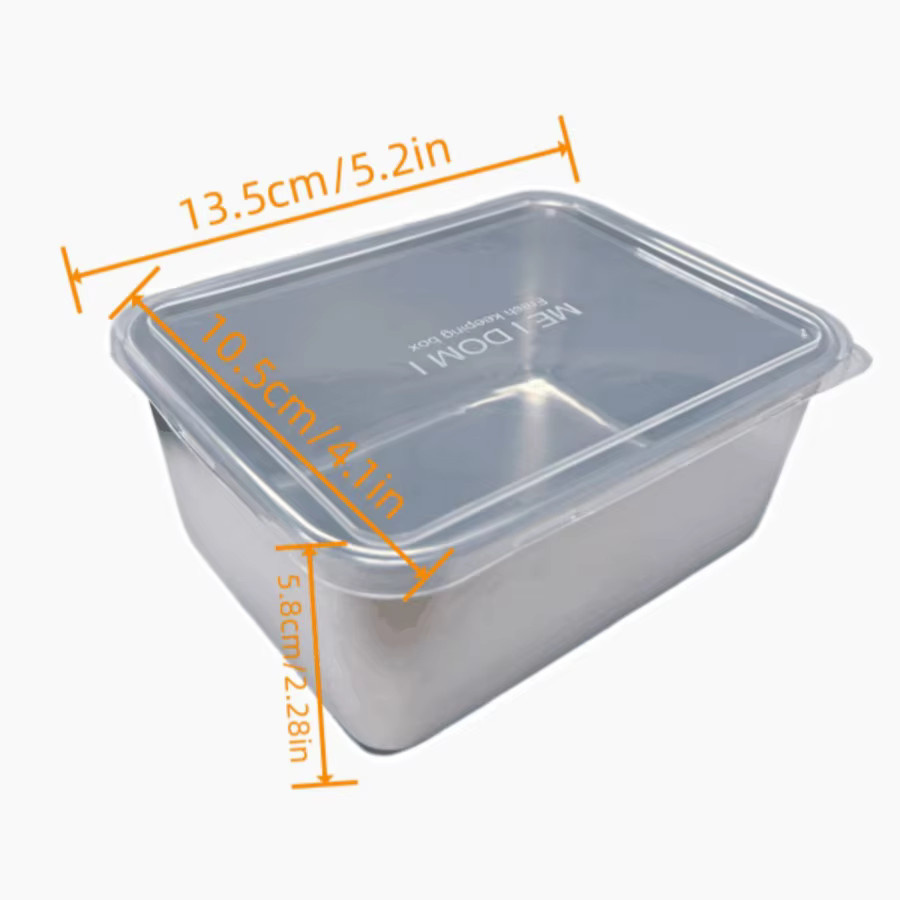 Frischhaltebehälter aus Edelstahl mit Deckel von BAIJL in Silber, Set aus Verpackungsboxen für den Kühlschrank - Bild 5