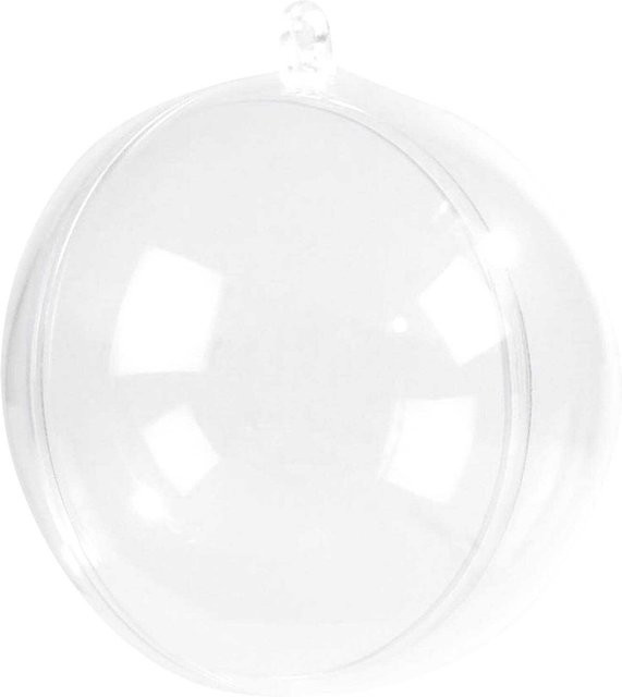 Rico Design Weihnachtskugel aus Kunststoff in Transparent, Durchmesser: 16 cm - Bild 1