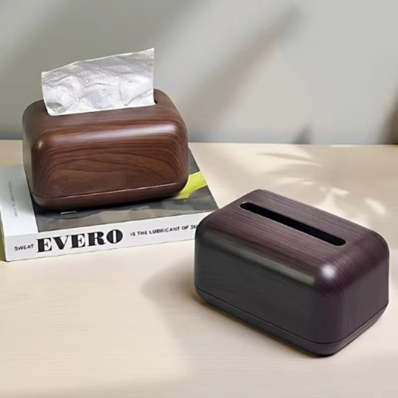 WHPHous Taschentuchbox aus Massivholz im chinesischen Stil, Farbe: Braun - Bild 4