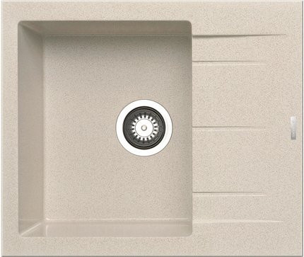 Pyramis Einbauspüle Alazia aus Granitkomposit in Beige, B/T/H: 59 x 50 x 50 cm - Bild 1
