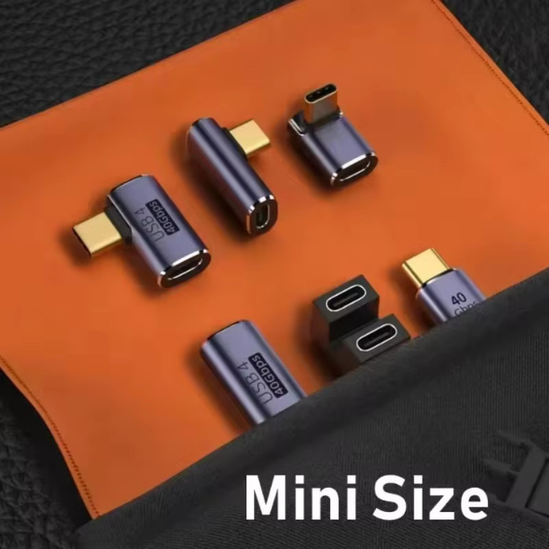 Fengyidz USB4.0 Typ C auf Typ C 90-Grad-Adapter mit 40 Gbit/s und 100 W Schnellladefunktion für MacBook und 8K60Hz Videoübertragung - Bild 2