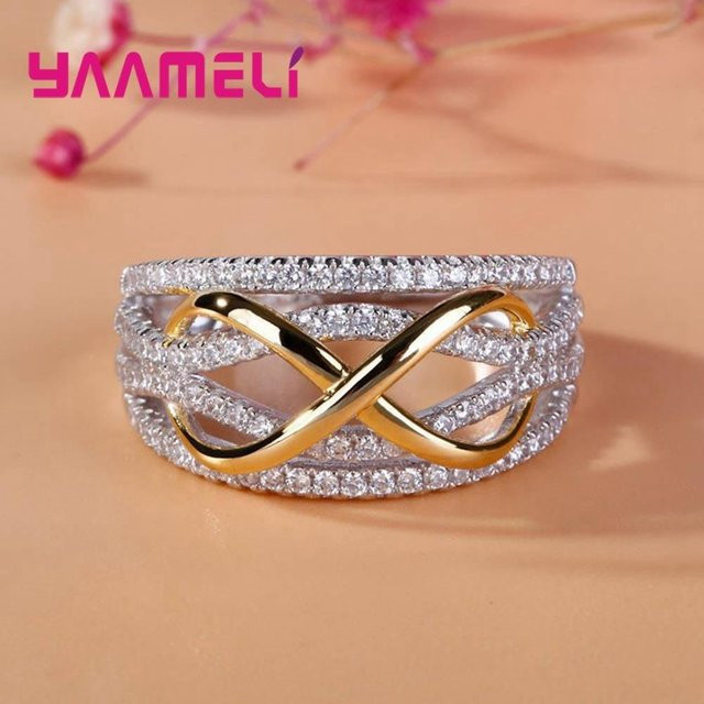 Lucky Star Jewelry Unendlichkeits-Liebesring, 925 Silber, Zirkonia, Damen - Bild 1
