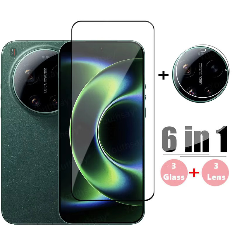 6in1 Vollabdeckung Schutzfolie für Xiaomi 17 Ultra mit gehärtetem Glas und Kameraobjektiv-Schutz, Transparent - Bild 5