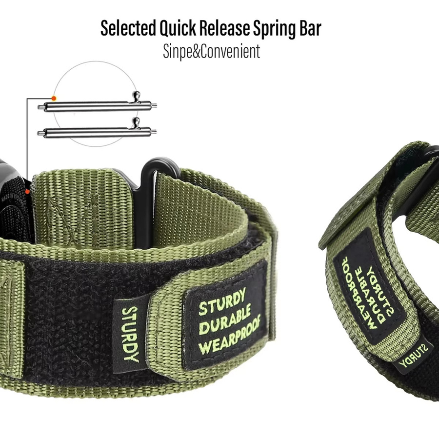 CHIICSMART Uhrenarmband Nylon, grün, Unisex - Bild 1