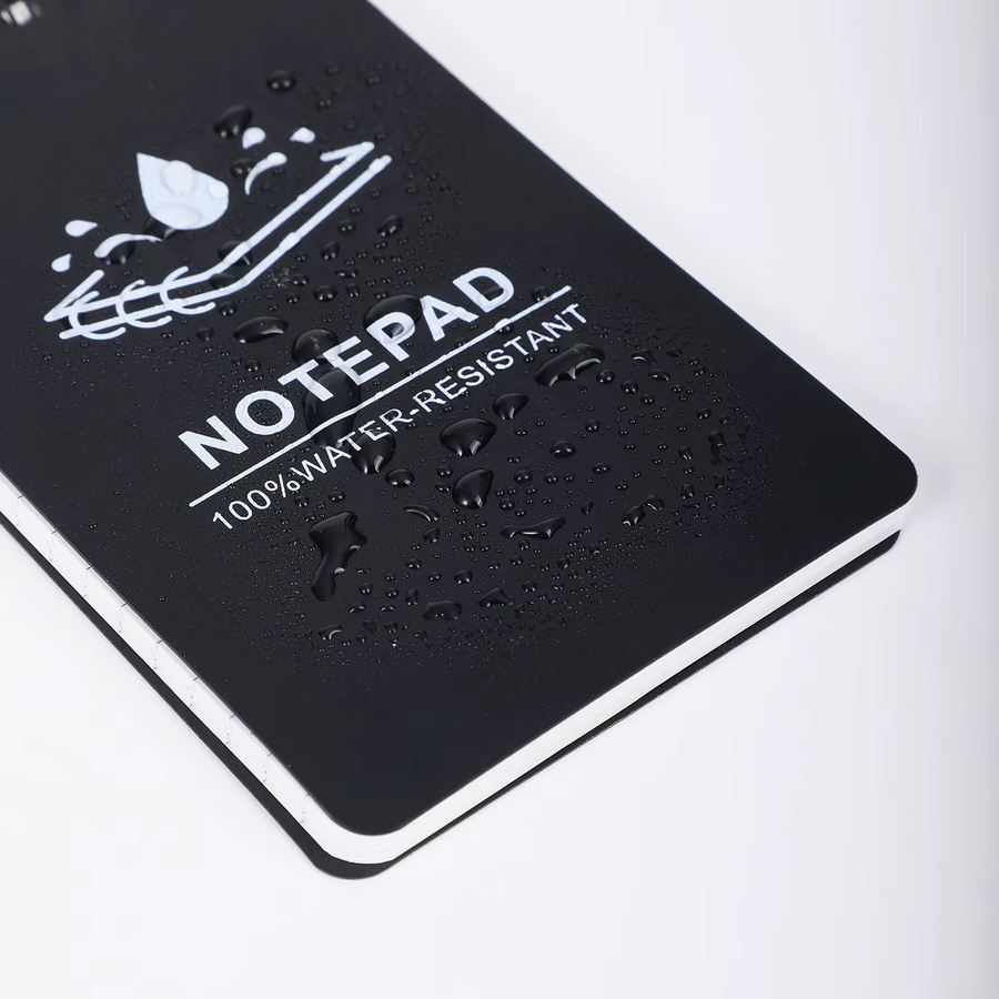 Set aus 4 wasserfesten Steinpapier-Notizbüchern mit Karomuster, Outdoor-Notizblock mit Softcover, 48 Blatt / 96 Seiten, B/H: 7,6 x 12,7 cm, Mehrfarbig - Bild 4