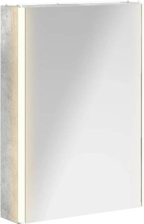 vidaXL Badezimmerspiegelschrank in Grau mit LED-Beleuchtung und Spiegel, B/T/H: 43 x 11,5 x 60,5 cm