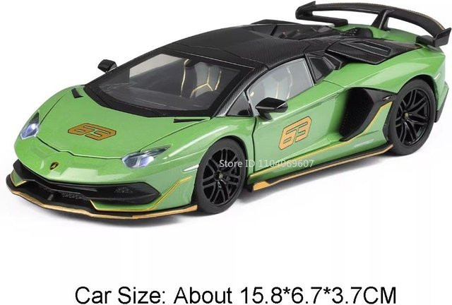 Linyi toy car Svj63 Lp770 Automodell Sportwagen, Skala 1:32, Rückzieher, ab 14 Jahren - Bild 1