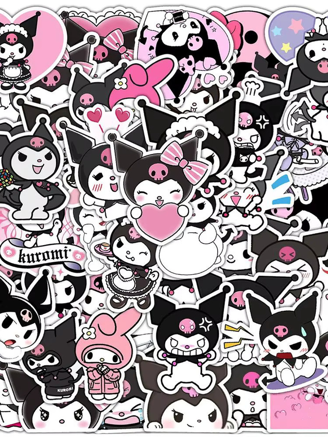 Sanrio Kuromi Cartoon Graffiti Aufkleber, Sticker, 10 Stück - Bild 5