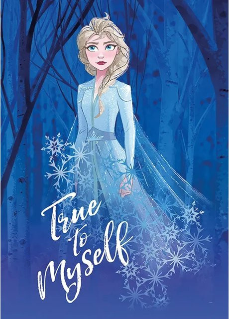 Komar Wandbild Frozen Elsa Myself, Farbe: Blau, Breite: 50 cm, Höhe: 70 cm - Bild 1