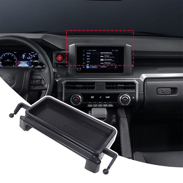 Suetlcoity Doppel Telefonhalter Basis für Toyota Tacoma 2024 2025 SR SR5 TRD in Schwarz - Bild 1