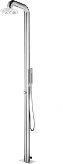 vidaXL Gartendusche aus Edelstahl in Silber, Höhe: 225 cm - Bild 1