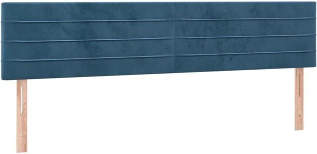 vidaXL LED Kopfteil aus Samt in Dunkelblau mit USB-Ladeport und integrierter Beleuchtung, B/T/H: 180 x 5 x 78-88 cm - Bild 1