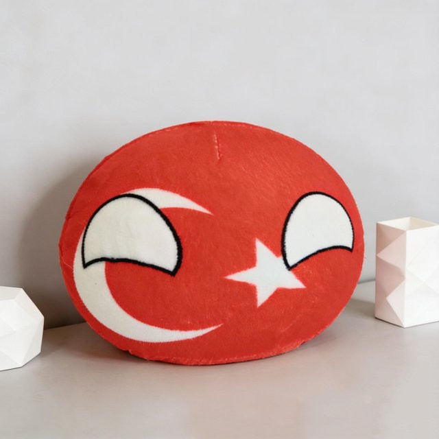 Yiran Toy Polandball Countryballs Plüsch Blume Kissen aus Polyester für Sofa und Deko, Durchmesser: 50 cm - Bild 1