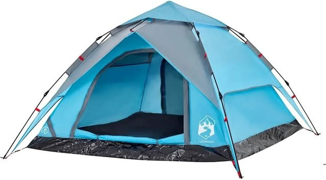 vidaXL Kuppel-Campingzelt für 4 Personen in Blau mit Quick Release System 4004182 - Bild 1
