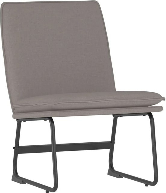 vidaXL Loungesessel modern in Taupe mit Stoffbezug und Metallrahmen B/T/H: 52 x 75 x 76 cm - Bild 1