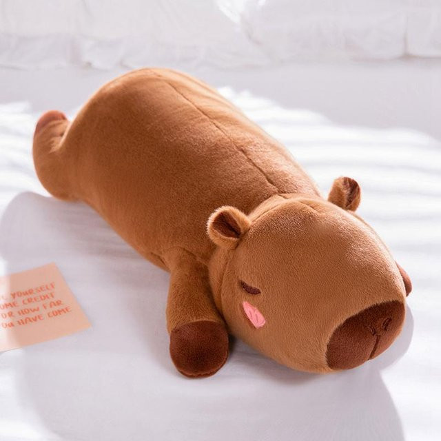 Linyi toy Capybara Plüschtier, Stofftier, mit Engel Flügel Herz Wangen - Bild 1