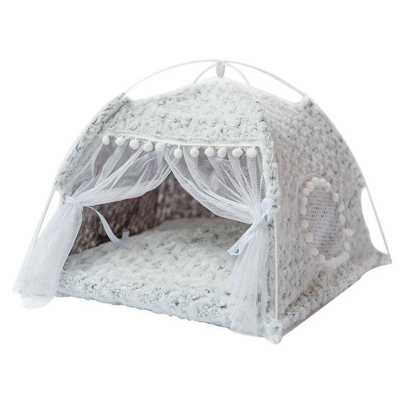 XIAOLANG Prinzessinnen-Katzenbett The General Tipi, gemütliche Hängematte und faltbares Katzenzelt mit Kissen, B/T/H: 52 x 52 x 40 cm - Bild 3