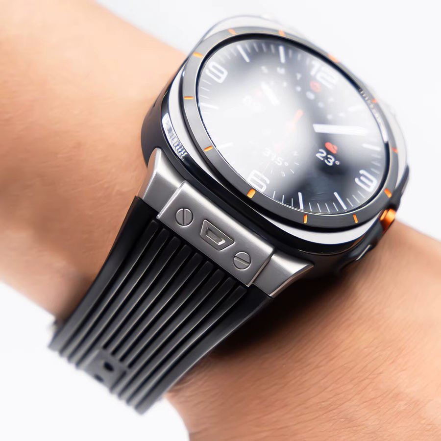 FancyWrist Uhrenarmband Silikon, Schwarz, Unisex, Samsung Galaxy Watch Ultra 47 mm - Bild 4