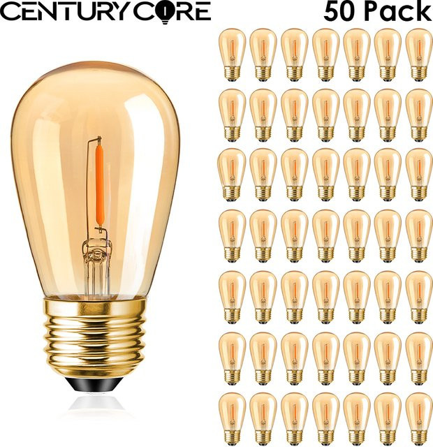 Grensk LED Vintage Glühbirne E27 S14 Bernstein Warmweiß 2200K 1W - Bild 1
