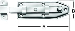 VORMANN Fensterriegel mit Schlaufe, gerade, silber, Stahl verzinkt, B/H/T: 25 x 60 x 1,2 mm - Bild 1