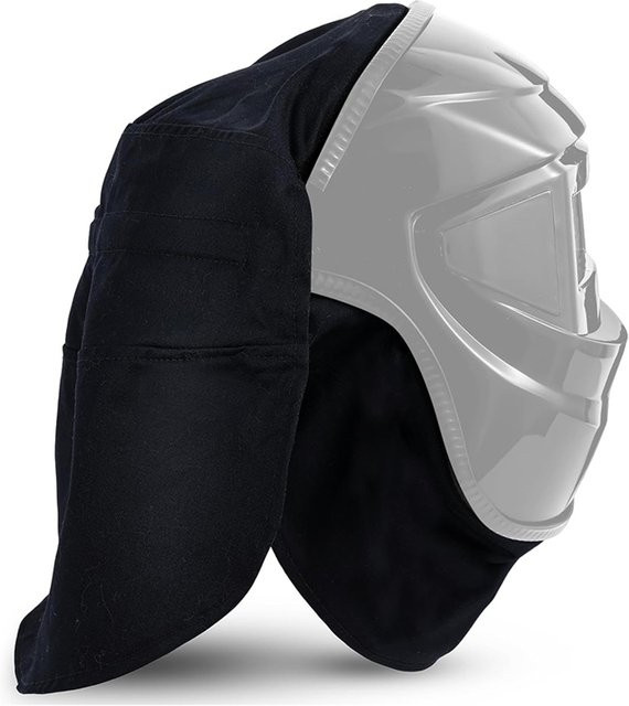 M11K Schweißhelm-Abdeckung und Helm-Lätzchen-Set mit Nackenschutz und Press-Fit-Dichtung, 2 Stück, Schwarz - Bild 1