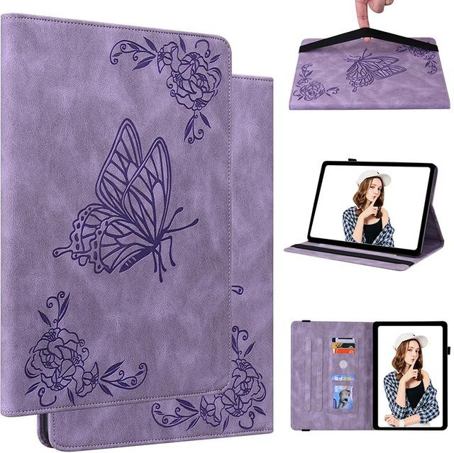Lederhülle für Lenovo Tablets in Purple, passend für Tab M11, M10 Plus, P11 Pro Gen 2 und weitere Modelle - Bild 1