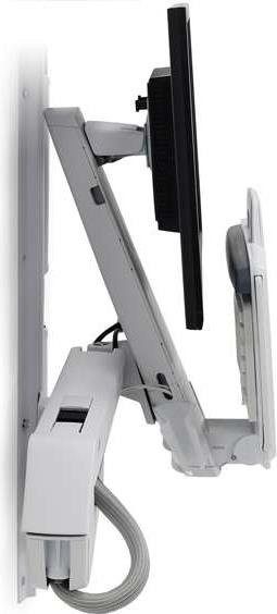 Ergotron Sit-Stand Combo Arm Wandhalterung für LCD-Display, Tastatur, Maus und Scanner in Weiß für Bildschirme bis zu 61 cm (24 Zoll) mit 75x75 mm VESA-Halterung - Bild 1