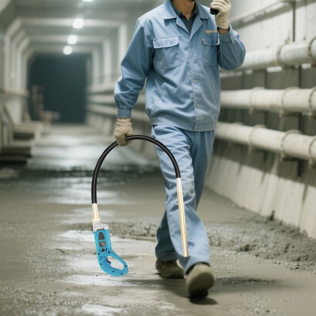 CNCEST Elektrischer Betonrüttler mit 1300W Vollkupfermotor in Blau für Straßenbau und Reparaturen - Bild 1