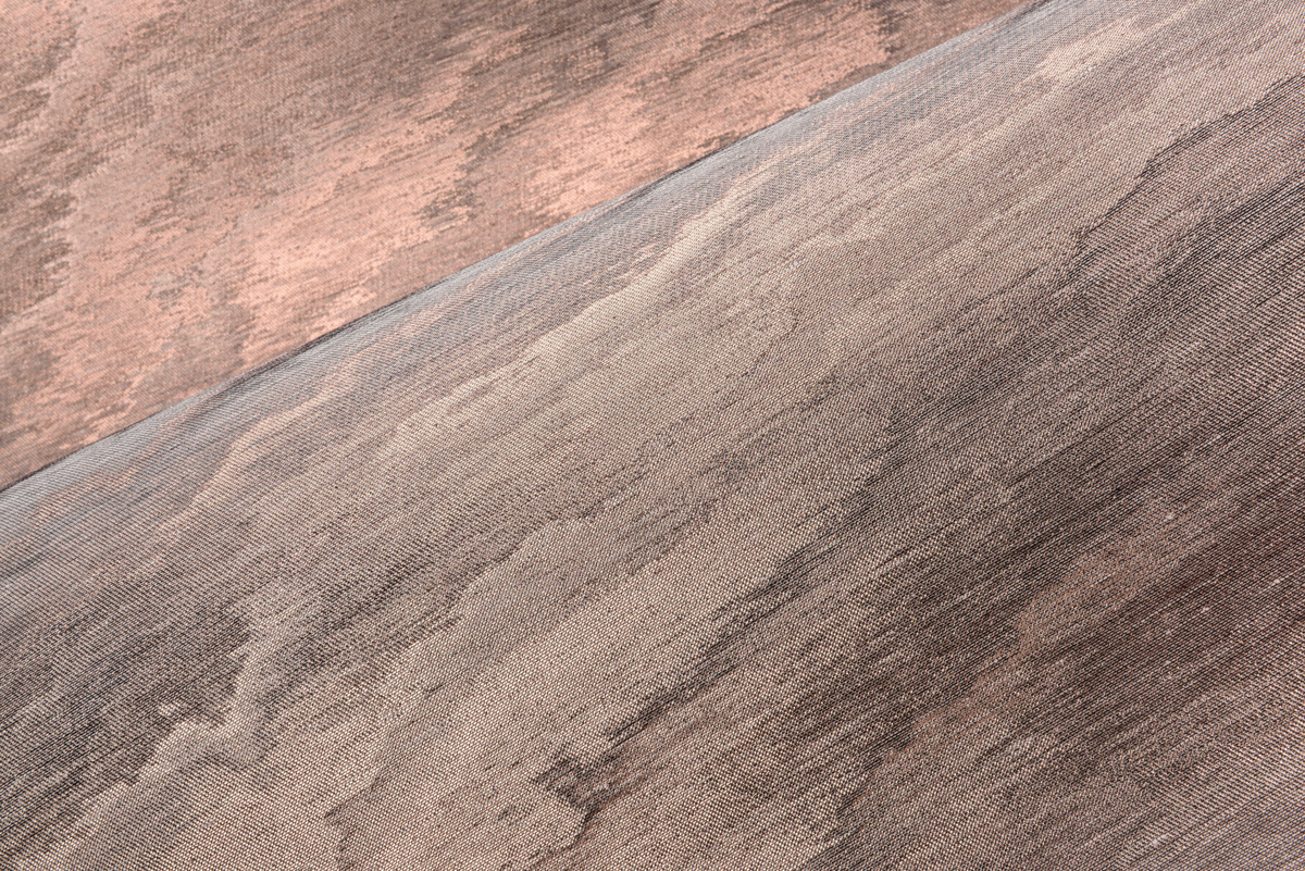Arte International Tapete Moire in Rose Shimmer, abstrakte Vlies-Textiltapete mit Satin-Glanz in Pink - Bild 1