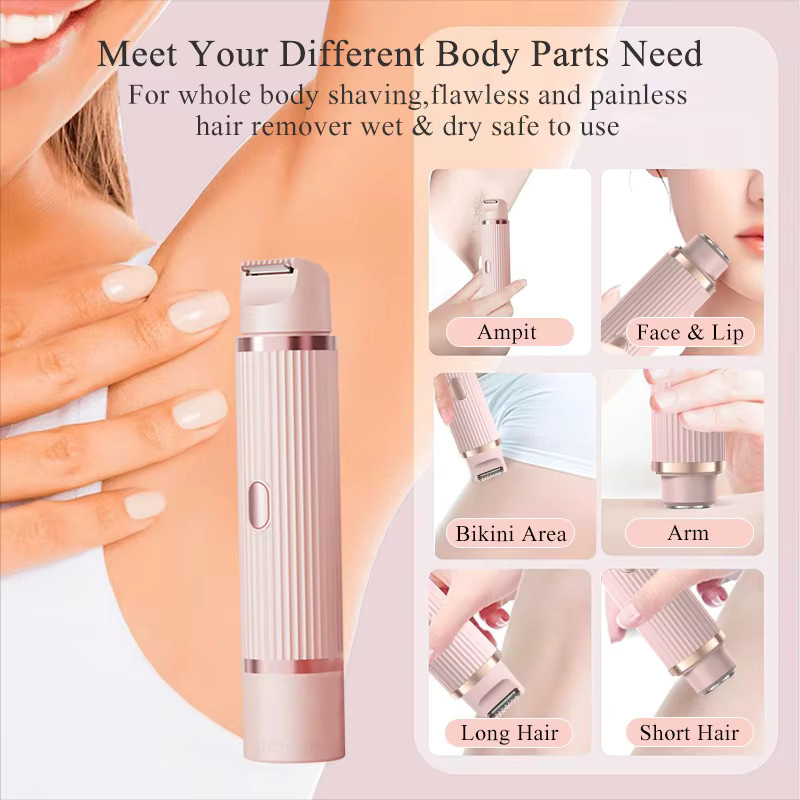 peicon 2-in-1 Elektrorasierer für Damen, Bikini-Trimmer, pink - Bild 2