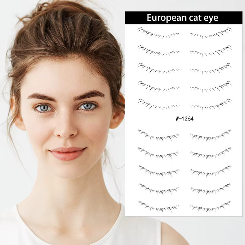 3D-Falsche Wimpern Tattoo-Aufkleber, 10/30 Paar, Unisex - Bild 3